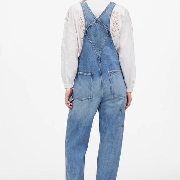 MADEWELL Denim Relaxed Carpenter Overalls in Lewisberg Wash - Picture 2 of 11
